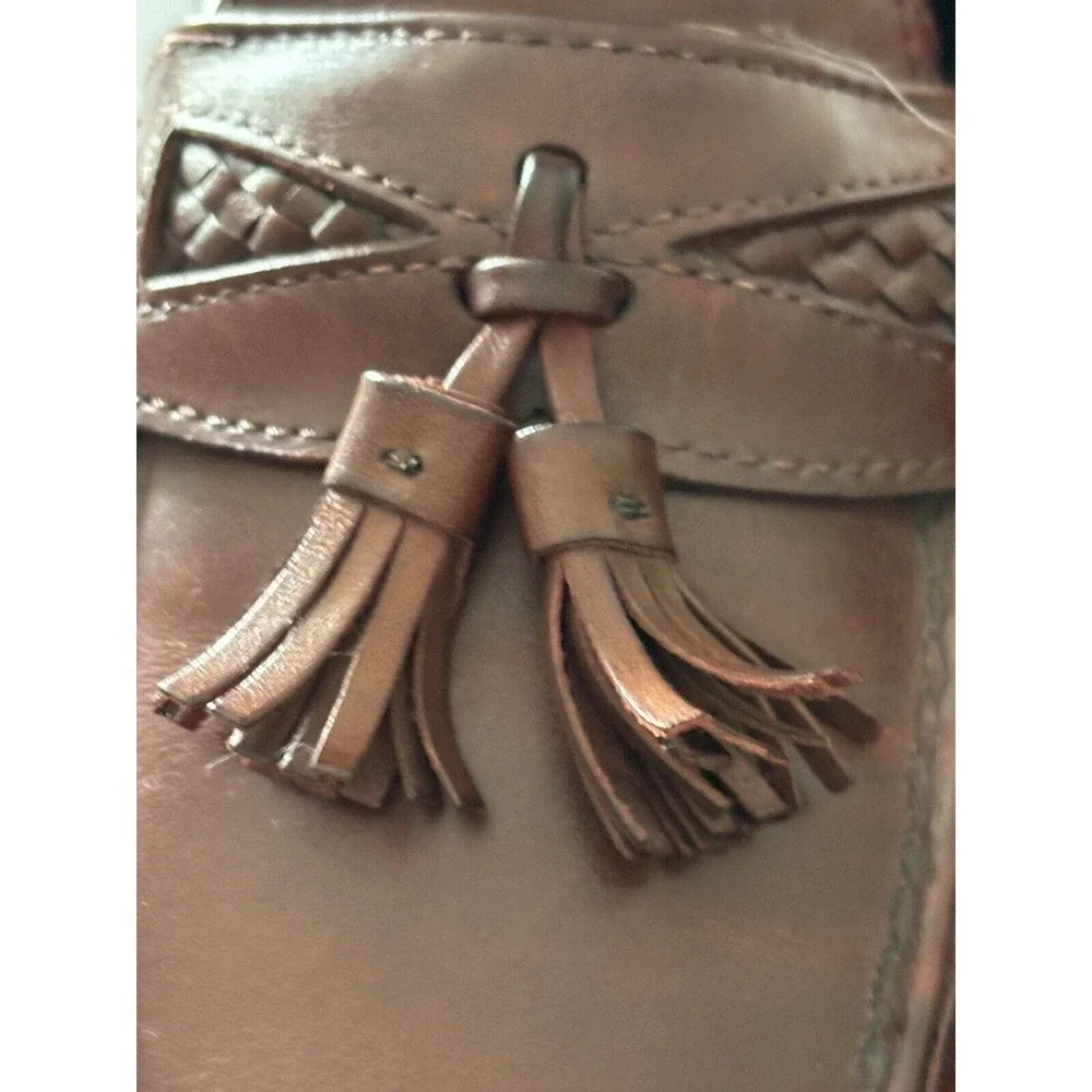 Allen Edmonds MAXFIELD Tassel Dress LOAFERS 10B BRAIDED LEATHER TRIM ITALY!